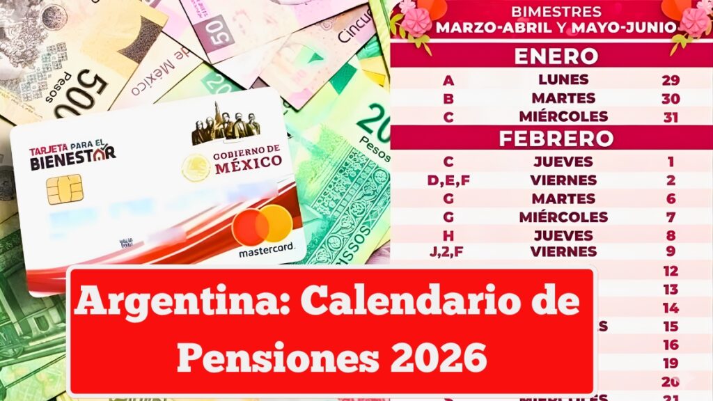 Argentina: Calendario de Pensiones 2026 — Quién cobra, cuánto y fechas de enero-febrero